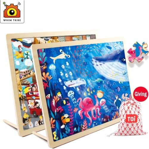 100 pieces of wood puzzle for children wooden toy kid birthday gift educational games interactive toys kindergarten supplies