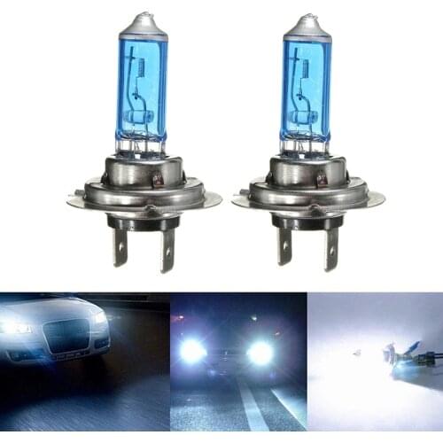 2PCS H7 55W 100W 12V 6000K Halogen Bulb Car Headlight White Light Quartz Glass Lamp Bulbs Automotive Headlights