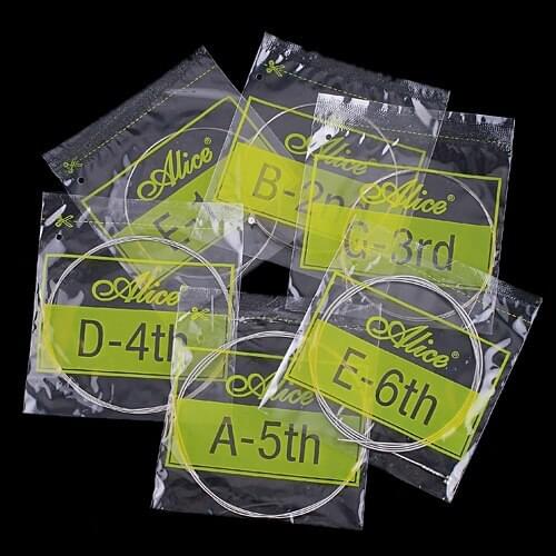 6pcs/lot Alice A506-SL Electric Guitar Strings Set 6 Strings Coated Steel Nickel Alloy Wound .009-.042 for Guitar Accessories