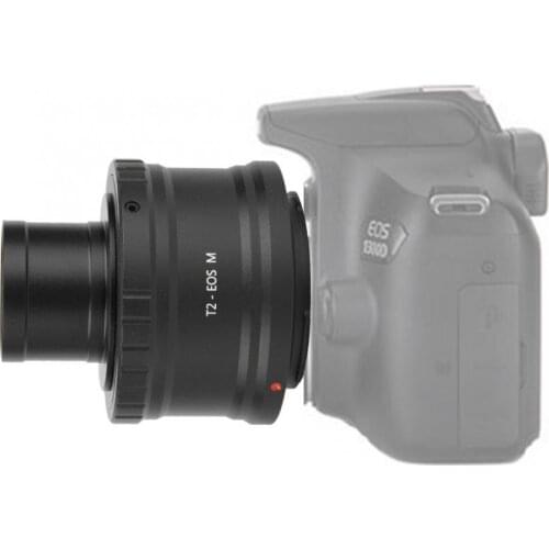 Aluminium Alloy T2-EOS M 1.25inch Telescope Lens Adapter For Canon EOS M Mount Camera Adapter Ring Cam Directly Mount