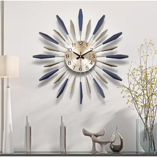 Art Large Wall Clock Nordic Hands Mechanism Silent Luxury Digital Metal Wall Clock Unique Relogio Parede Home Decorative DG50WC