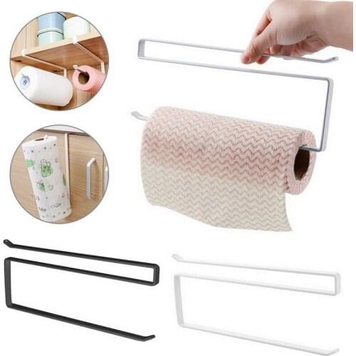 Kitchen Bathroom Toilet Paper Holder Tissue Storage Organizers Racks Roll Paper Holder Hanging Towel Stand Home Decoration