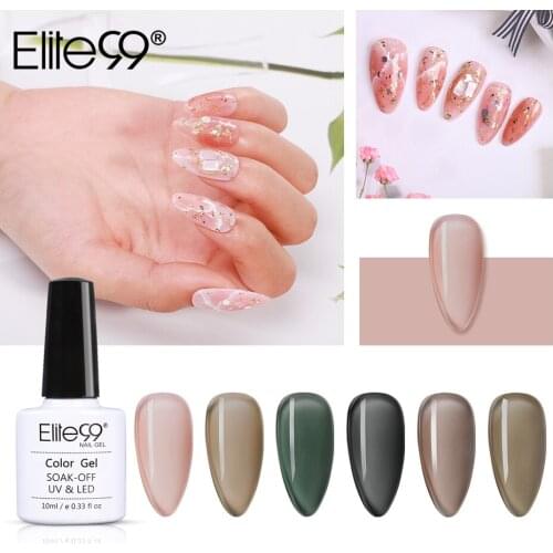 Elite99 10ml Galaxy Gray Nail Gel Varnish Soak Off Translucent Effect Jelly UV Gel Nail Polish Semi Permanent Primer For Nails