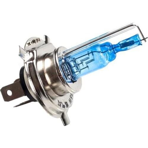 H4 Halogen Xenon Hid Headlight Headlamp 3 Contactors Super White Bulbs 12V 35W