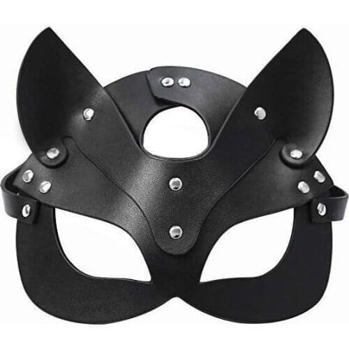 Sex Adult Products SM Sex Toy BDSM Female Leather Eye Mask & Collar Catwoman Cosplay Adult Mask Game Masquerade Party Face Masks