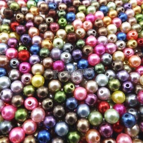Mixed Color Imitation Pearls 8mm 10mm 12mm Wholesale Free Shipping