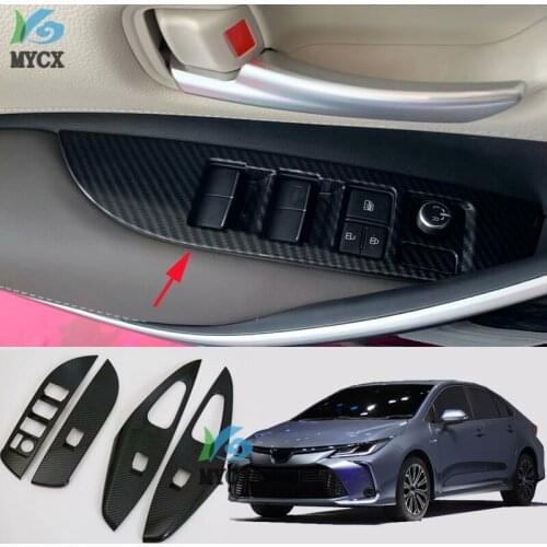 For Toyota Sedan Corolla E210 Prestige Altis 2019 2020 Door Window Armrest Cover Switch Panel Trim Molding Garnish