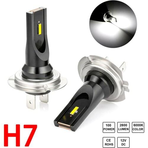 2pcs CREE H7 LED Turbo Car Headlight Bulbs Car Fog Light Lamp 100W 6000K 12000lm 12V 24V