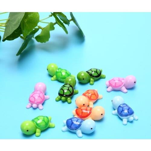 10 Pcs Mini Turtle Miniature Figurines Bonsai Garden Home Micro Landscape Decor Fairy Garden Miniatures