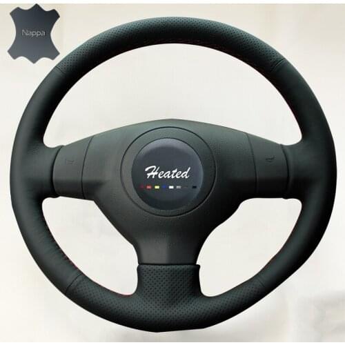 Nappa Leather Stitch On Car Steering Wheel Cover for Suzuki SX4 Alto Old Swift braid on the steering wheel