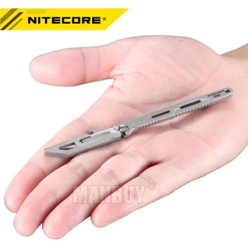 Nitecore NTK07 UltraSlim Aero Grade TC4 Titanium Alloy Unibody Knife Mini EDC Cutting Tool Hunting Camping Fishing Free Shipping
