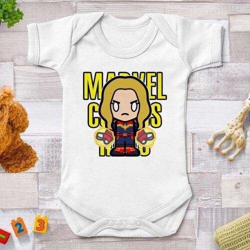 Newborn Baby Summer Clothes Marvel 1Pc Baby Boys Girls Rompers Short Sleeve Clothing Roupas Infantis Menino Overalls Costumes