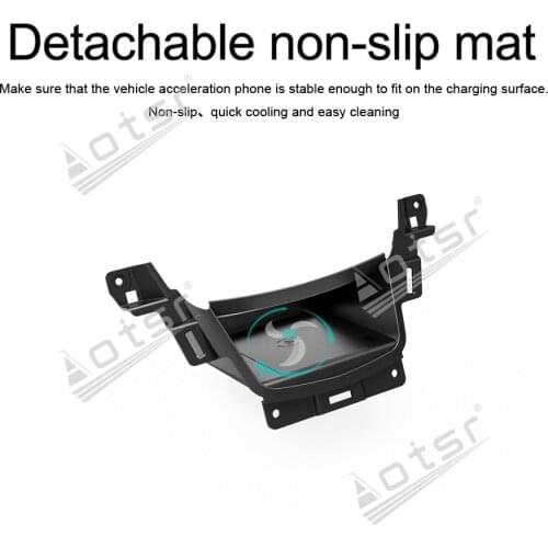 QI Car infrared wireless charger For Cadillac XT5 2018 Car infrared Fast Wireless Charging Car Phone Holder for iphone / Samsung