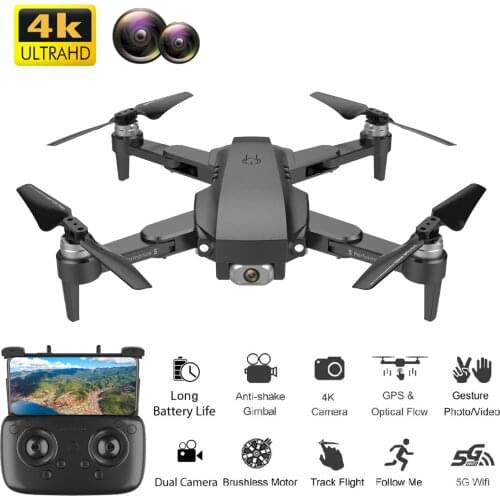 RC Drone with 4K Camera Brushless Drone Dual Camera 5G WiFi FPV GPS Optical Flow Positioning Gesture Photo Video RC Qudcopter