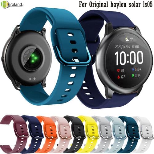 Sport silicone 22mm Watchband For Xiaomi haylou solar ls05 strap original Smart Wristbands Bracelet colorful fashion accessory