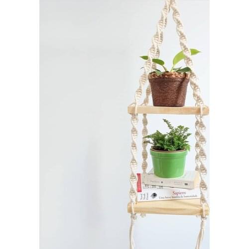 Nordic Cotton Hand-woven Macrame Tapestry Shelf Wall Storage Shelf Room Decoration Tapestry Wall Hanging Witchcraft Boho Decor