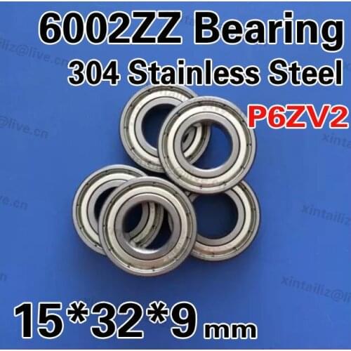 [SS6002ZZ-304]304 stainless steel bal bearing 6002zz ABEC-9 high precision low noise long life bearing 15*32*9