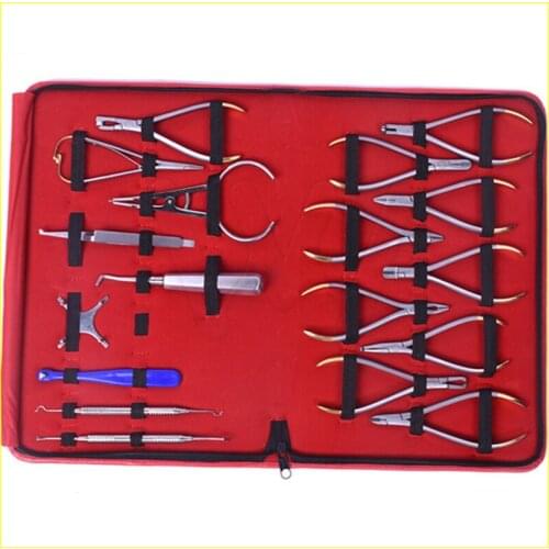 Dental Orthodontics Instruments Set Ring Retractable Bracket Locator Subalong Pliers