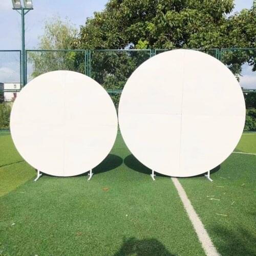 Wedding Props Wrought Iron White Screen Round Background Stand Outdoor Lawn Wedding Decoration Backdrops Stage Layout Frame