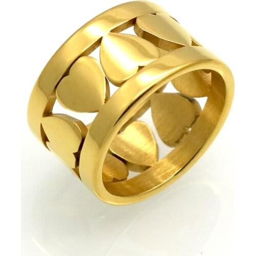 Brand "Ten Hearts In A Circle" Anel Love Heart Ring Anniversary Engagement Wedding Rings For Women Titanium Steel Jewelry