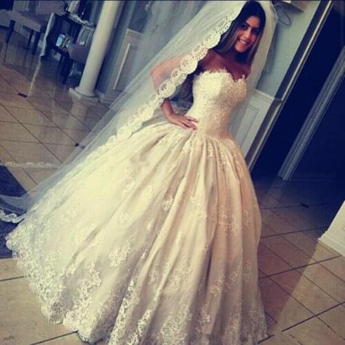 Vintage Lace Wedding Dresses Plus Size Cap Sleeve Sheer Neck Ball Gown Tulle Bridal Gowns 2020 Classic Vestido De Noiva