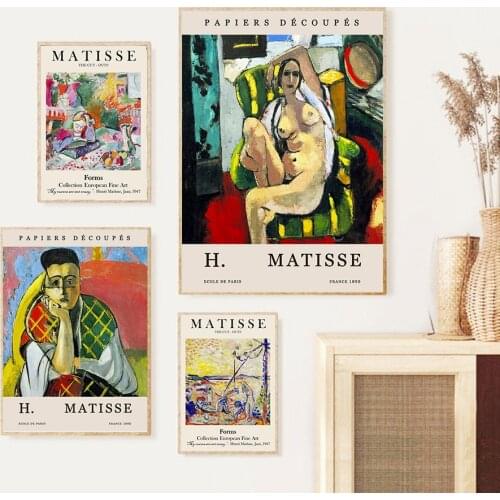 Vintage Matisse Girl Abstract Landscape Nordic Posters And Prints Wall Art Canvas Painting Wall Pictures For Living Room Decor