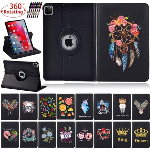 360 Rotating Tablet Case for Apple IPad Pro 9.7 2015/Pro 10.5 2017/Pro 11 2018/Pro 11 2020 Bracket Leather Scratch Cover Case