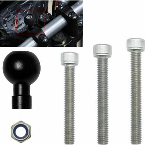 1 Pair Handlebar Motorcycle Clamp Base With 1" Ball & M8 Screw Motorbike Accessories For RAM-B-367U RAM Mounts