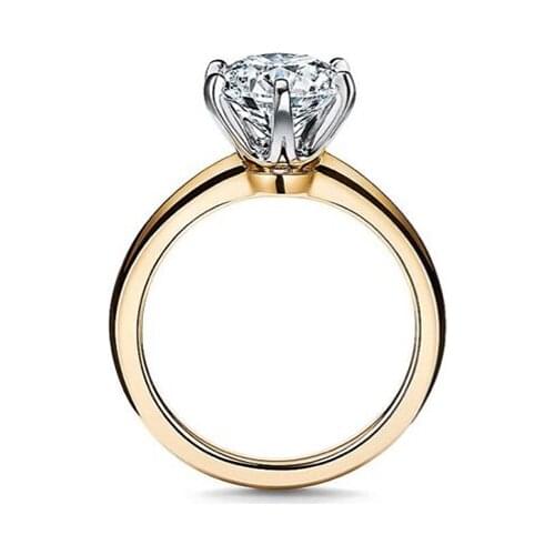 100% 18K 750Au Gold Moissanite Diamond Ring 1ct D color VVS With national certificate MO-00110