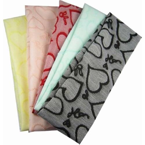 12PCS/lot Women Headband 7cm Wide Stretch Hair Band heart Elastic Headband Hair Accessories free shipping