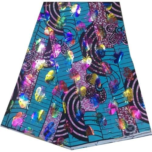 2021 Cheapest Price Best Quality African Fashion Golden Wax Fabrics Nigerian Golden Ankara Printed Wax Materials 6 Yards/pcs