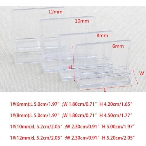 6mm Aquarium Fish Tank Acrylic Clips Glass Cover Support Holders 1Pc M3GB