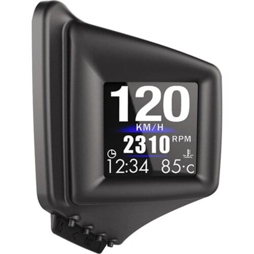 A401 HUD Universal Car Head-up Display GPS+OBD Dual System Security Alarm Digital Clock Function Driving Computer Speedometer