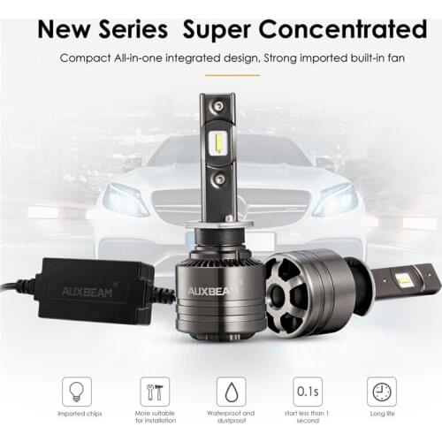 Auxbeam 12/24V 70W 6500K Car LED Headlight Bulbs Auto Headlamp H1 H3 H4 H7 H11 H13 9004 9005 9006 9012 Waterproof CSP LED Bulbs