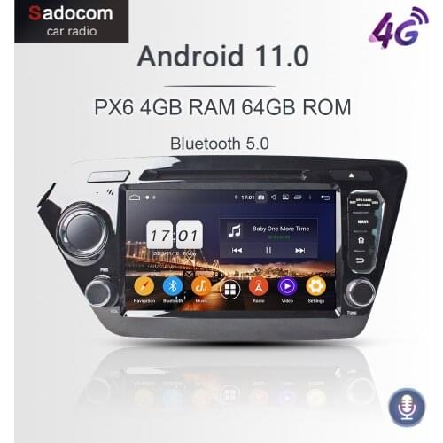 720P 8" PX6 2 din Android 10.0 8 Core 4G RAM 64G ROM Car DVD Player car radio 5.0 GPS RDS autoradio For kia rio 3 K2 2010-2015