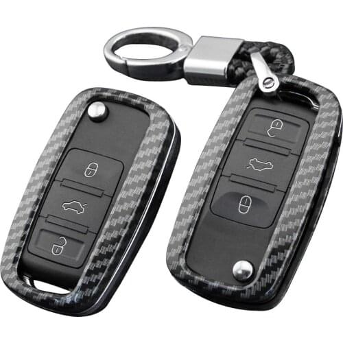 Remote Key Case Fob Bag Holder ABS Hard Shell Cover Parts Fit For 2009-2012 VW Golf MK6 Tiguan Scirocco Protective Keychain