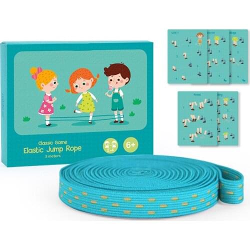 Kids Toys Outdoor Elastic Jump Rope Classic Outside Games Jump Rope With Elastic Rubber for Party Gift Fun Toys Gym Kids