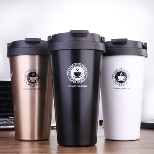 Travel Coffee Mug Stainless Steel Thermos Vacuum Flask thermo Water Bottle Tea Cups For Gifts Car Thermocup with Lid and Handle