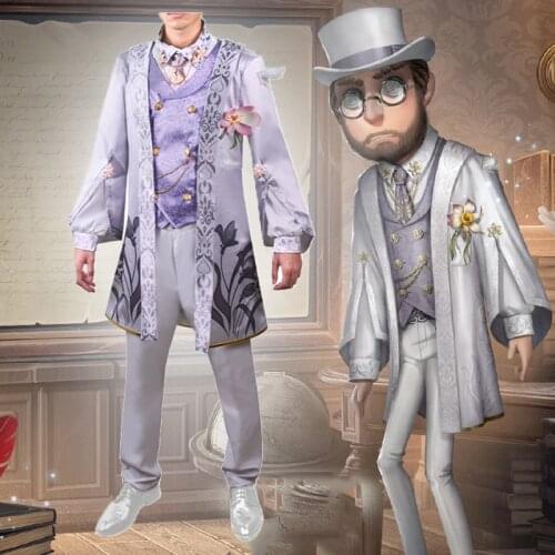 Game Identity V Cosplay Costumes Survivor Servais Le Roy Magician Cosplay Costume Professor of Literature Skin Uniforms Clothes