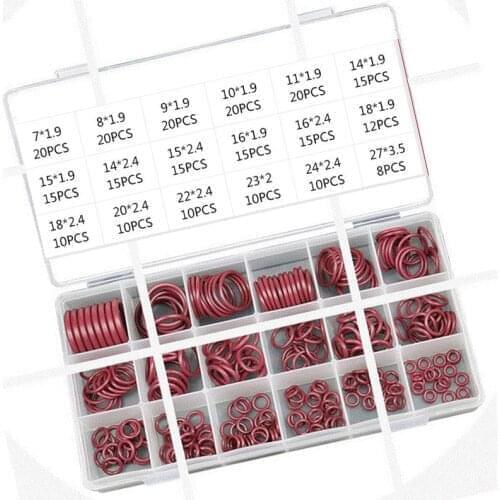 O-Ring Seal Kit Assortment Set R134a R12 HNBR Rubber For Car Automotive A/C Air Conditioning System Red/Green/Purple