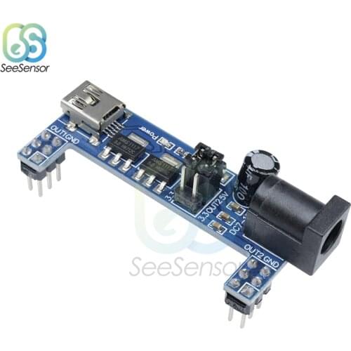 MB102 Breadboard Power Supply Module DC 3.3V 5V For Solderless Mini USB Power Supply Compatible Bread Board MB-102 MB 102