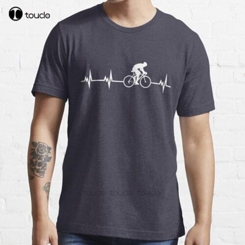 New Cycling Heartbeat I Love Bicycle T-Shirt Cotton Men Tee Shirt
