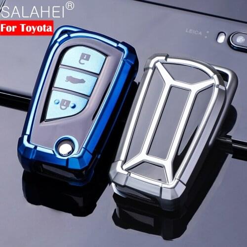 New TPU Car Key Cover Case For Toyota Hilux Corolla avensis Prado Fortuner RAV4 CHR Protection Key Shell Accessories keychain
