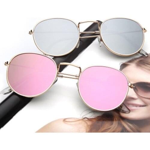 Classic Polarized Round Driving Sunglasses Women Sun Glasses For Women Alloy Mirror Round Frame Female Colorful Sunglasses