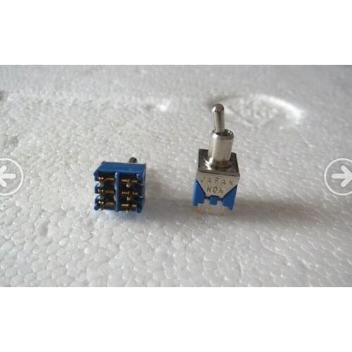 Original new 100% UT2N-1 0.5VA miniature button switch gold-plated 6pin 2gear shaking switch