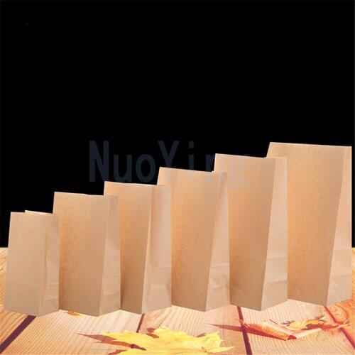 50/100pcs Kraft Paper Bag Candy Biscuit Popcorn Bags Brown Wave Dot Packing Pouch Pastry Tool Wrapping Wedding Party Supplies