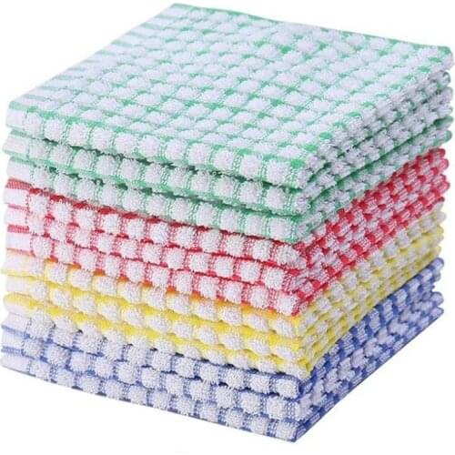 Kitchen Dish Towels, Bulk Cotton Kitchen Hand Towels, 10 Pack Dishcloth for Washing Dishes Dish Rags for Drying Dishes