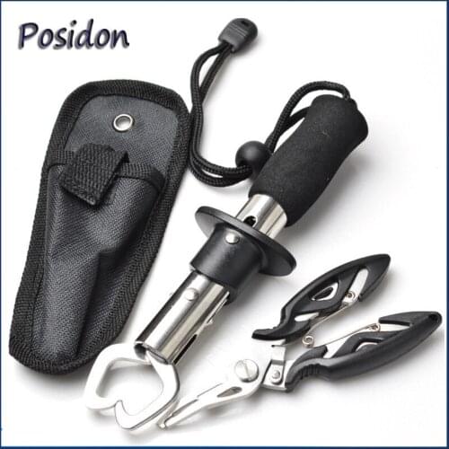 Posidon 15.5cm18cm Outdoor Portable Stainless Steel Fishing Grip Grabber And Multifunction Outdoor Fishing Pliers Tackle Tool