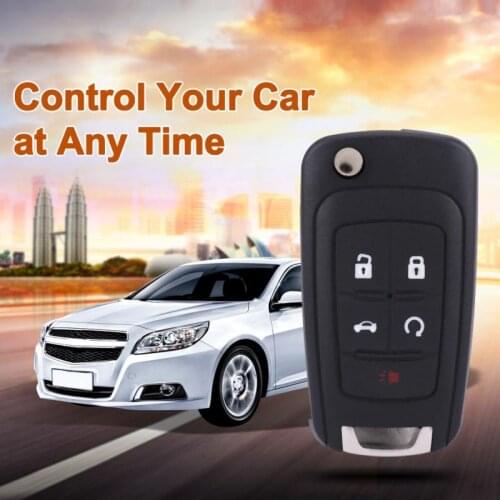 5 Button Entry Car Remote Control Key Fob Chip Key for CHEVROLET CAMARO for CRUZE MALIBU for SONIC GM