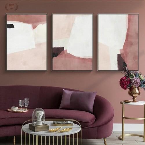 Nordic Simple modern abstract Morandi geometric Print oil painting texture living room Art luxury decorative Canvas painting